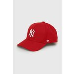 Otroška baseball kapa 47brand MLB New York Yankees rdeča barva, BMVP17WBV - rdeča. Otroška kapa s šiltom vrste baseball iz kolekcije 47brand. Model izdelan iz materiala z nalepko.