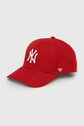 Otroška baseball kapa 47brand MLB New York Yankees rdeča barva