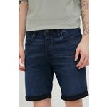 Kratke hlače iz jeansa Jack &amp; Jones moško, mornarsko modra barva - mornarsko modra. Kratke hlače iz kolekcije Jack &amp; Jones. Model izdelan iz zelo raztegljivega in udobnega denima.