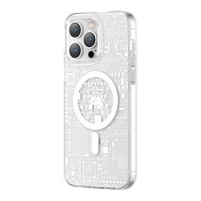 Slomart kingxbar pqy geek series magnetni etui iPhone 14 pro max magsafe silver
