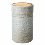 Siva lončena posoda s pokrovom iz bambusa Bloomingville Kendra, 850 ml