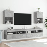 Vidaxl TV omarica z LED lučkami 2 kosa betonsko siva 40,5x30x60 cm