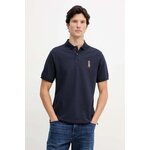 Bombažen polo Hackett London mornarsko modra HM5600028