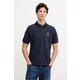 Bombažen polo Hackett London mornarsko modra HM5600028