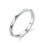 MOISS Minimalistični srebrni prstan R00019 (Obseg 50 mm) srebro 925/1000