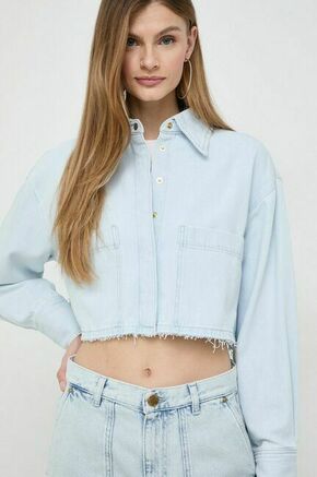 Jeans srajca Pinko ženska - modra. Bluza iz kolekcije Pinko