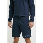 Bombažne kratke hlače Emporio Armani Underwear mornarsko modra barva, 111004 4R566 - mornarsko modra. Kratke hlače iz kolekcije Emporio Armani Underwear. Model izdelan iz vzorčaste pletenine. Model iz izjemno udobne bombažne tkanine.