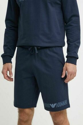 Bombažne kratke hlače Emporio Armani Underwear mornarsko modra barva