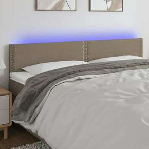 Shumee LED posteljno vzglavje taupe 200x5x78/88 cm blago