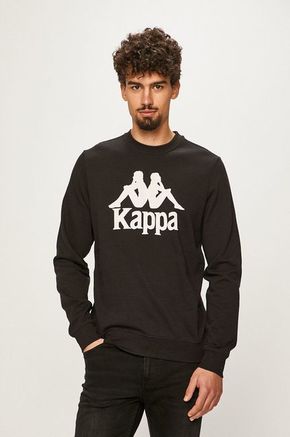 Kappa bluza Sertum - črna. Mikica iz kolekcije Kappa. Model izdelan iz pletenine s potiskom.