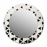 tulup.si Okroglo ogledalo s potiskanim okvirjem Abstraktni geometrijski fi 60 cm