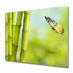 tulup.si Steklena podloga za rezanje Bambus in metulj 60x52 cm