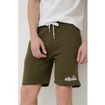 Kratke hlače Ellesse moške, zelena barva - zelena. Kratke hlače iz kolekcije Ellesse. Model izdelan iz tanke, elastične pletenine.