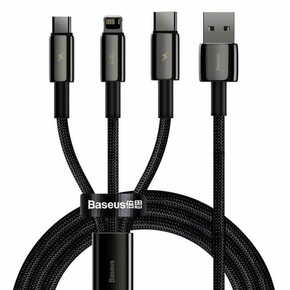 BASEUS Tungsten 3in1 kabel USB - Lightning / USB-C / Micro USB 3.5A 1.5m
