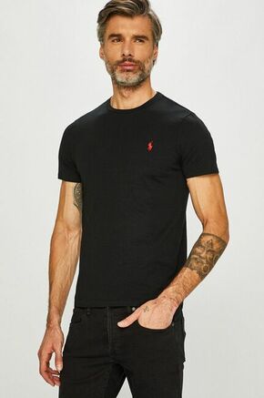 Polo Ralph Lauren t-shirt - črna. T-shirt iz kolekcije Polo Ralph Lauren. Model izdelan iz enobarvne pletenine.