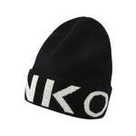 Volnena kapa Pinko črna barva - črna. Kapa iz kolekcije Pinko. Model izdelan iz volnene pletenine.