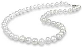 JwL Luxury Pearls Ogrlica s pravimi belimi biseri JL0264 srebro 925/1000