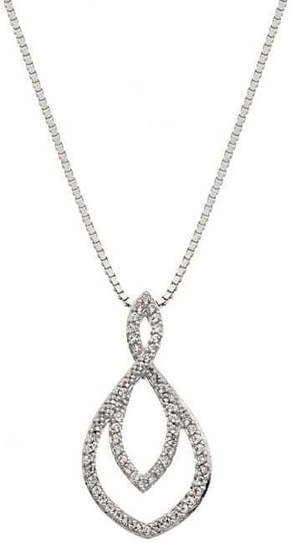 Hot Diamonds Srebrna ogrlica s pravim diamantom Lily DP733 srebro 925/1000