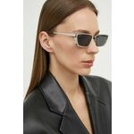Sončna očala Off-White ženska, siva barva, OERI119_567207 - siva. Sončna očala iz kolekcije Off-White. Model z enobarvnimi stekli in okvirji iz kombinacije kovine in plastike. Ima filter UV 400. Visokokakovosten izdelek, izdelan v Italiji.