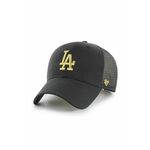 47brand kapa MLB Los Angeles Dodgers - črna. Kapa s šiltom vrste baseball iz kolekcije 47brand. Model izdelan iz enobarvne tkanine.