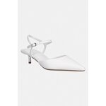 Usnjene visoke pete Steve Madden Adelaide - bela. Salonarji iz kolekcije Steve Madden. Model izdelan iz naravnega usnja. Model z gumijastim podplatom, ki je trpežen in odporen na poškodbe.