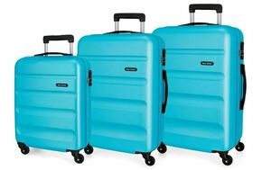 Jada Toys Komplet potovalnih kovčkov ABS ROLL ROAD FLEX Azul Claro
