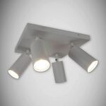 shumee Stenska in stropna svetilka bela 4D 4x35W GU10 IP20 manam Ideus 03762