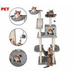 WEBHIDDENBRAND Pet Toys mačje drevo in praskalnik za mačke, 180x60x50 cm, 4 nivoji