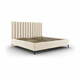 Bež oblazinjena zakonska postelja s prostorom za shranjevanje z letvenim dnom 140x200 cm Casey – Mazzini Beds