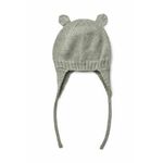Bombažna kapa za dojenčka Liewood siva barva - siva. Kapa za dojenčka iz kolekcije Liewood. Model izdelan iz enobarvne pletenine.