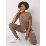 BASIC FEEL GOOD Ženska obleka plus size SARAH beige RV-SK-6328.87P_361521 4XL