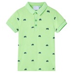 vidaXL Otroška polo majica neon zelena 92