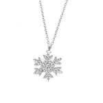 Beneto Bleščeča srebrna ogrlica Snowflake AGS1333 / 47 srebro 925/1000