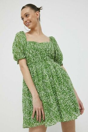 Obleka Abercrombie &amp; Fitch zelena barva - zelena. Casual obleka iz kolekcije Abercrombie &amp; Fitch. Nabran model