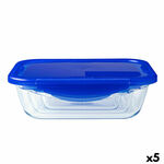 NEW Hermetična Škatla za Malico Pyrex Cook  Go Modra 1,7 L 24 x 18 cm Steklo (5 kosov)