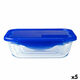 NEW Hermetična Škatla za Malico Pyrex Cook &amp; Go Modra 1,7 L 24 x 18 cm Steklo (5 kosov)