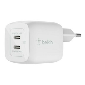 Belkin Stenski polnilec Belkin GaN 45W 2x USB-C PD PPS