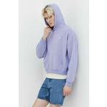 Bombažen pulover Kaotiko vijolična barva, s kapuco - vijolična. Pulover s kapuco iz kolekcije Kaotiko, izdelan iz udobne, elastične tkanine. Model z mehko oblazinjeno notranjostjo zagotavlja mehkobo in povečuje udobje.
