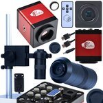 OEM Set Microscopic Sistem RED PRO 3v1 – Kamera HDMI/VGA 2MP, Objektiv 100X, Platforma 50/40 mm | FullHD, C-Mount, Aluminij | za Elektroniko, Biologijo, Laboratorij