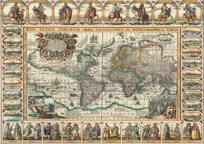 Art puzzle Puzzle Zgodovinski zemljevid sveta 1000 kosov