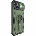 Nillkin camshield armor pro magnetni ovitek iphone 14 magnetni ovitek magsafe s pokrovom za kamero temno zelen