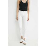 Kavbojke Calvin Klein Jeans ženske, bela barva, J20J222778 - bela. Kavbojke iz kolekcije Calvin Klein Jeans skinny kroja, z visokim pasom. Model izdelan iz enobarvnega denima.