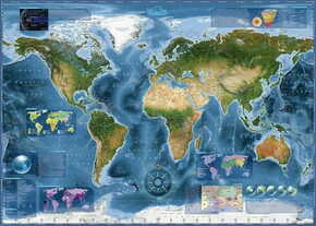 Heye Puzzle Satelitski zemljevid sveta 2000 kosov