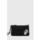 Torbica za okoli pasu Karl Lagerfeld ženska, črna barva - črna. Majhna torbica za okoli pasu iz kolekcije Karl Lagerfeld. Model na zapenjanje, izdelan iz tekstilnega materiala.