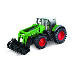 Bburago 10 cm kmetijski traktor s čelnim nakladalnikom - Fendt 1050 Vario + grabilec