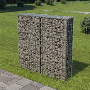 Gabionska stena s pokrovi iz pocinkanega jekla 100x20x100 cm