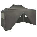 Zložljivi šotor pop-up s 4 stranicami 3x4,5 m antracitne barve