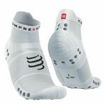 Compressport Visoke nogavice Unisex Pro Racing Socks V4.0 Run Low XU00047B_010 Bela