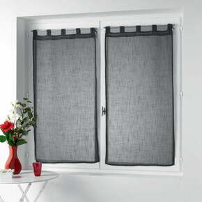 Antracitno sive prosojne zavese v kompletu 2 ks 60x160 cm Zazy – douceur d'intérieur