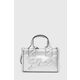 Torbica Karl Lagerfeld srebrna barva, 245W3093 - srebrna. Majhna torbica iz kolekcije Karl Lagerfeld. Model na zapenjanje, izdelan iz ekološkega usnja.